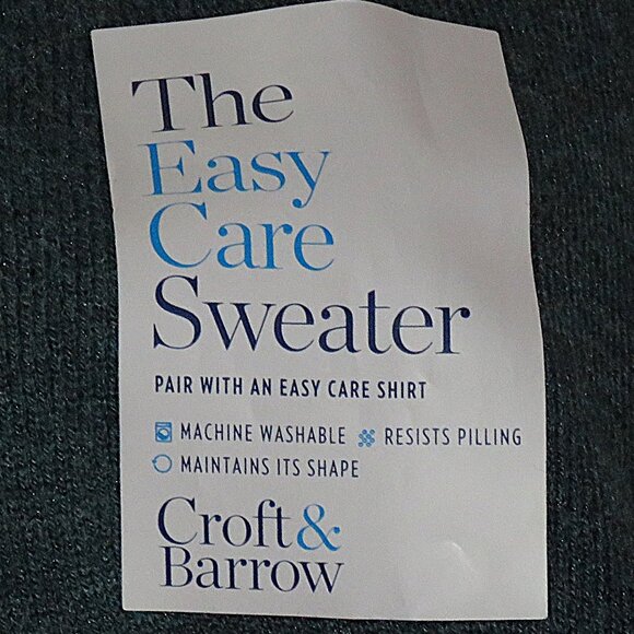 NWT Croft & Borrow Men's V-Neck Green Sweater Size 2X (C436) - Picture 7 of 7